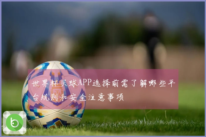 世界杯买球APP选择前需了解哪些平台规则和安全注意事项